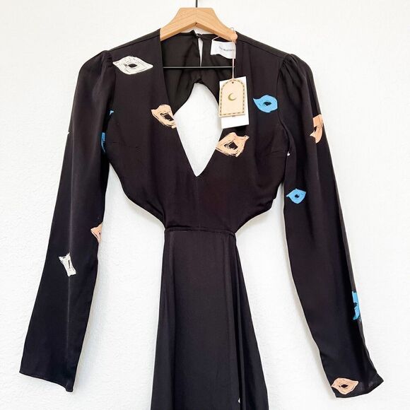 The Wolf Gang Isle Dress Long Sleeve Cutout Maxi Size XS - Picture 8 of 15